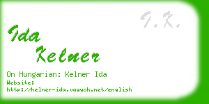 ida kelner business card